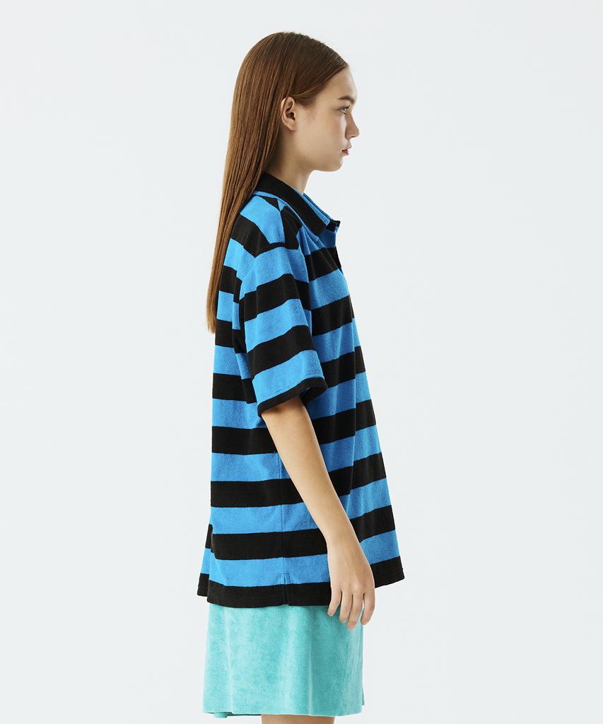 ZAKOPANE Happy Terry Polo Shirt_Stripe Blue