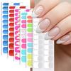 New French Nail Polish Film Nail Stickers, 20-finger Double Row, European and American Style, Amazon Adhesive Backing Nail Stickers, Full Application.