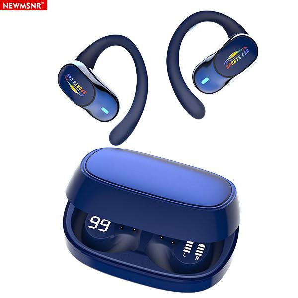 Open Ear Clip Earbuds LED Bluetooth Headphones HIFI Sound Earphones Touch Control Wireless Headsets Noise Reduction with HD Call