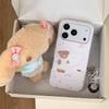 Japanese Korean Pink Strawberry Bear Heart iPhone 17/16ProMax/15/14 Girly Phone Case