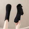 Short boots 2026 spring and autumn new style boots with thick heel and plush black women's boots