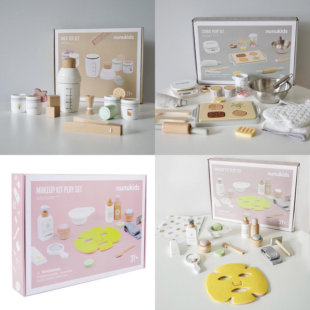 Baking And Wooden Milk Tea Kitchen Toy For Kids Imaginative Cooking And Gift