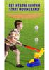 Children's Baseball Toy Set with Pedal Launcher and Telescopic Bat for Indoor/Outdoor Parent-Child Sports