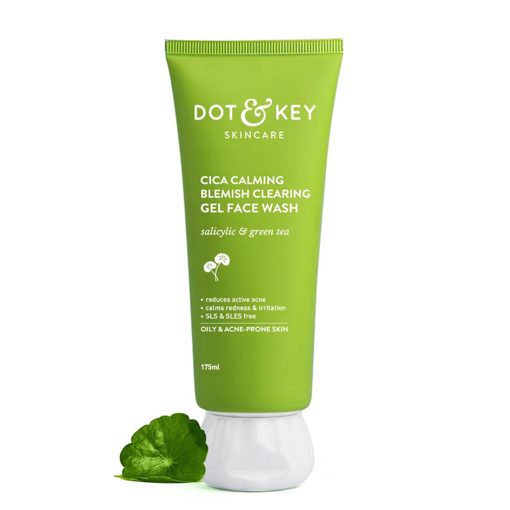 Dot & Key CICA Gesichtsreiniger 175ml Packung 1 für fettige, empfindliche, zu Akne neigende Haut mit Ölkontrolle