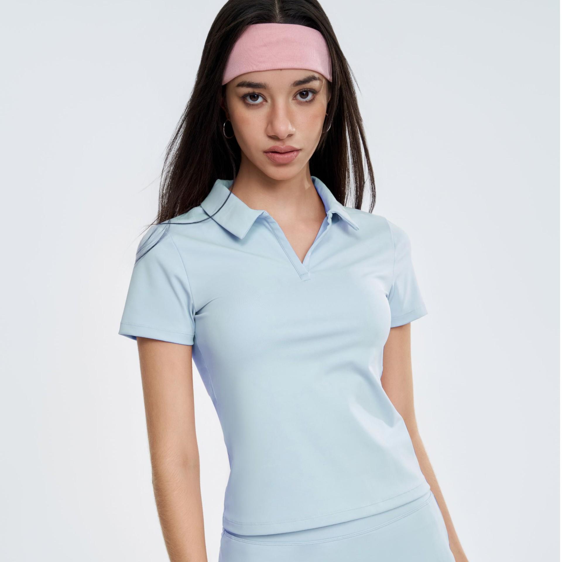 

Женская быстросохнущая теннисная рубашка-поло для занятий спортом на открытом воздухе и йогой M