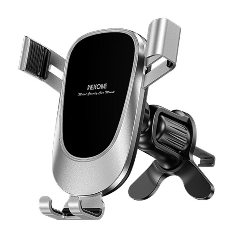 

WEKOME WA-S58 K Captain Metal Gravity Car Holder Air Vent Cell Phone Mount Stand Silver