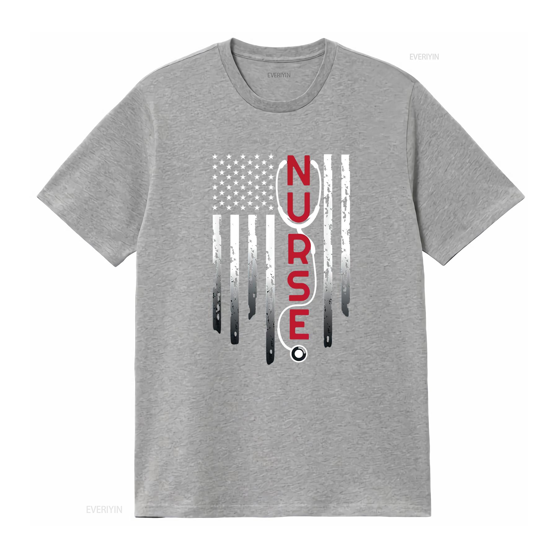 

Mens Patriotic Nurse With Flag Stethoscope For RN LPN T Shirt Black 4X Large vintage Washed Slightly Casual fashion S