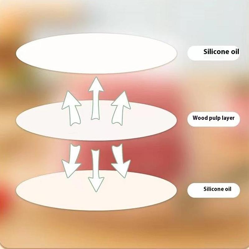 Disposable Premium Hamburger Patty Separation Pads 11Cm Round Square Hamburger Food Pads Paper Non-Stick Oil Paper Baking Paper