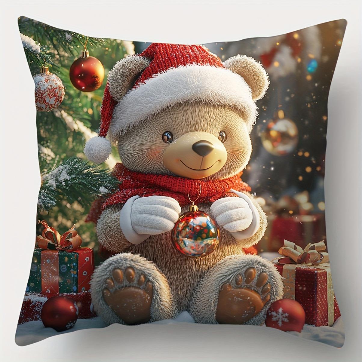 

Домашний Декор Рождественские Питомцы С Украшениями Наволочки С Рисунком Чехол Для Подушки Подходит Для Дивана Спальни Автомобиля Наволочка 40x40cm
