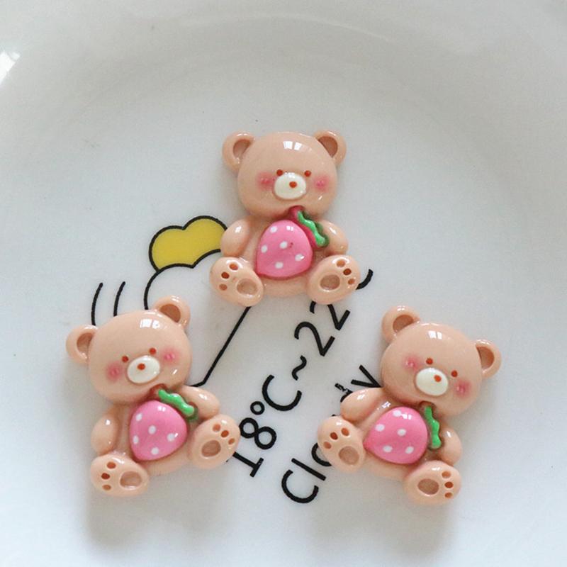 10 Pcs New Fashion Cute Cartoon Rabbit, Girl, Little Bear Resin Scrapbook Diy Jewelry Wedding Hairpin Decorate Accessories A84