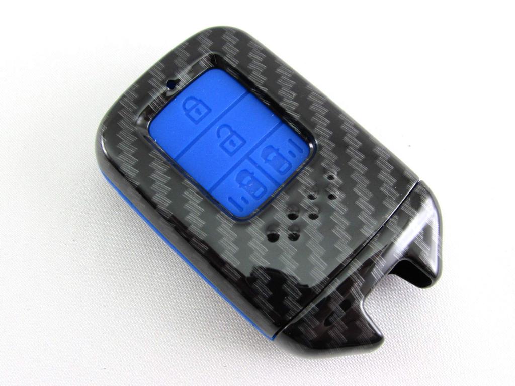 BRIGHTZ Carbon Fiber Smart Key Case for Honda Odyssey Hybrid Blue Fits Honda Odyssey Honda Honda Smart Key (RC4) - [KEY-CASE-034] - Hybrid, Odyssey,