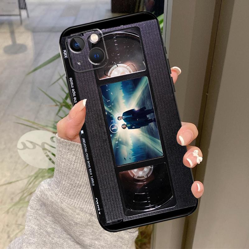 Retro VHS Tape Case For iPhone 17 Pro Max 15 14 13 12 11 16 Pro Max Plus 12 13 Mini 16e 17 Air Back Cover