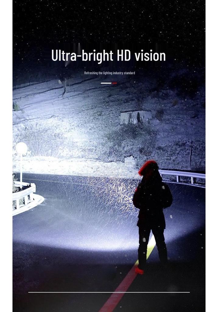 Multifunctional Rechargeable Nine-Core Long-Range Outdoor Flashlight