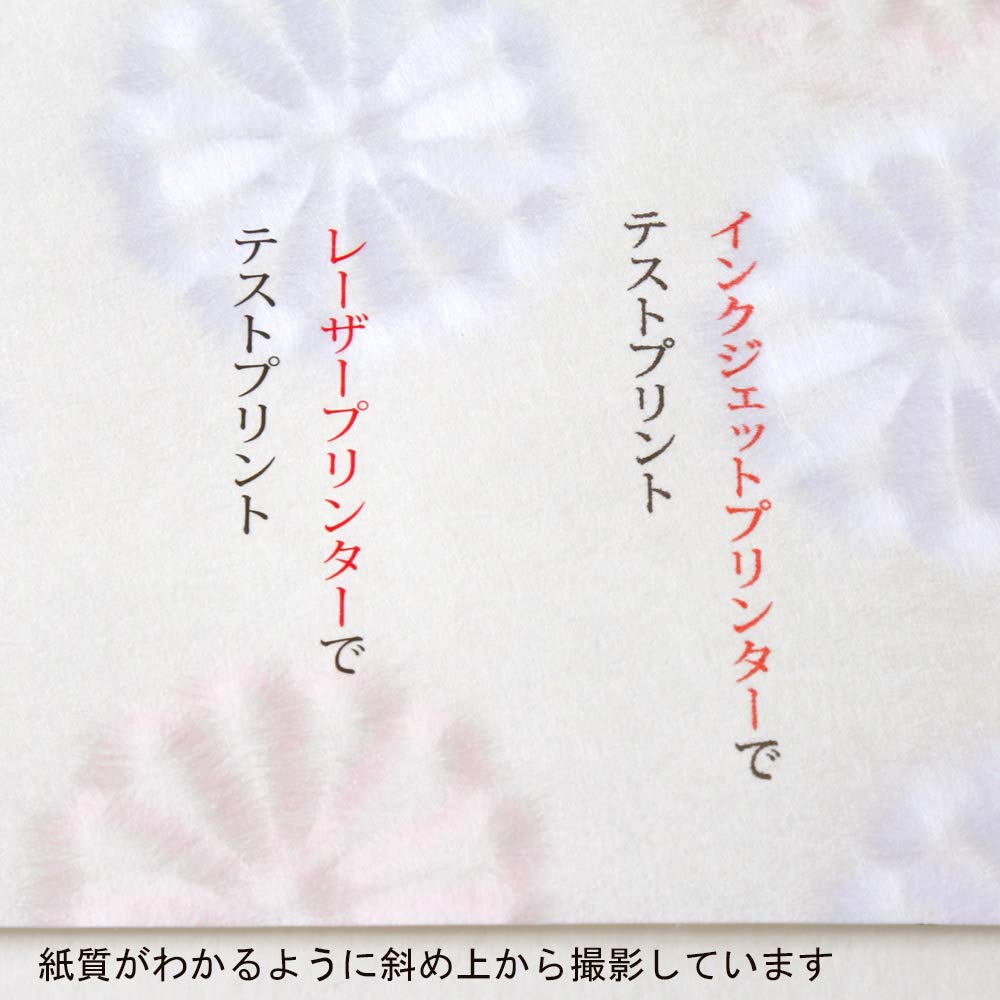 Oonao Copy 10 Washi Celebration Red and 207000001 Paper, A4, Sheets, Paper, Flowers, White,