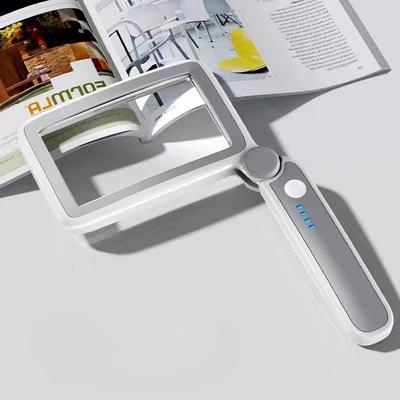 1Pc Charging High Power High Definition Handheld Folding Portable Elderly Reading Magnifying Glass Electronic Repair Components Mobile Phone