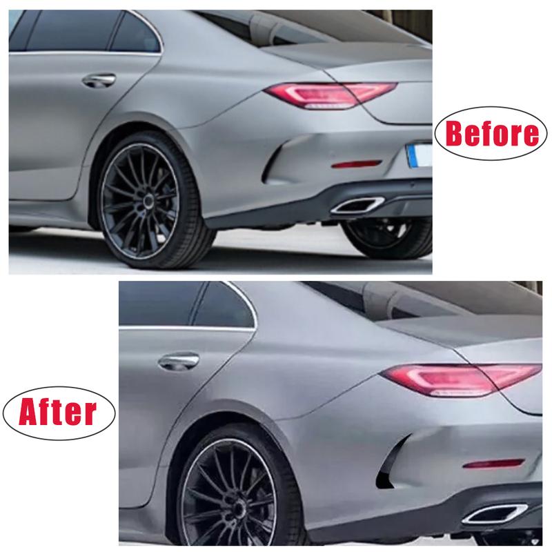 For Mercedes Benz CLS Class C257 CLS350 CLS450 AMG 2018  - Glossy Black Rear Bumper Spoiler Side Canard Splitter