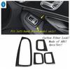 Carbon Fiber Car Lift Button / Lights Control / Water Cup Holder Cover Trim For Mercedes-Benz C CLASS W205 C200 C260 2015 -