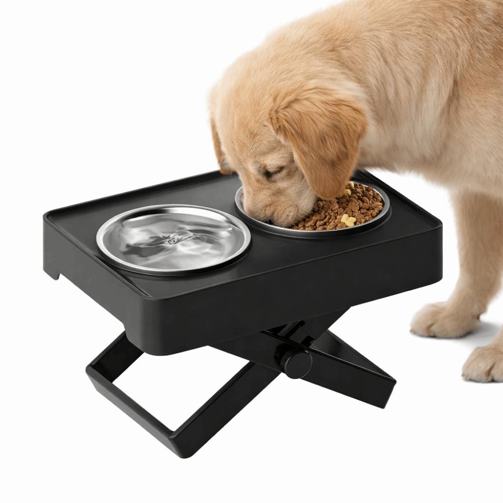 Spill-proof Dog Feeding Bowl Adjustable Height Dog Watering Bowl  Medium To Large Dogs