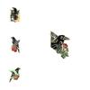 Flying Unique Colorful Crow Brooch Stylish Geometric Alloy Pin Ideal For Trendy Lovers Fashion