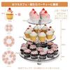 EffiQ-Rate Acrylic Cake Stand, 3-Tier, Afternoon Tea Stand, Figure Base, Display, Storage, Transparent, Birthday Party, Cupcakes, Sweets, Macarons, De