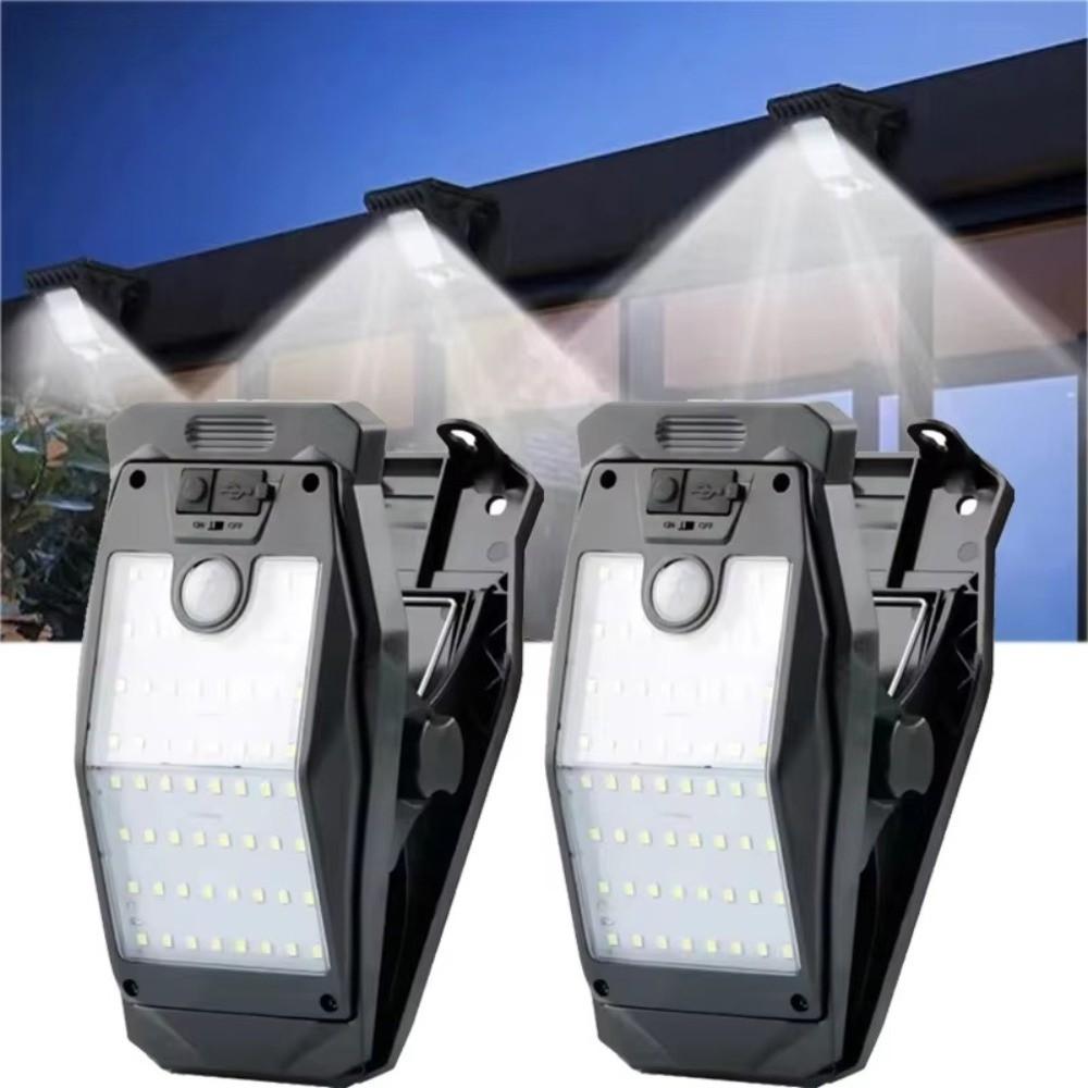 New Clip On Solar Motion Light Waterproof with 58 LEDs Solar Fence Light Portable Powered Security Light Outside