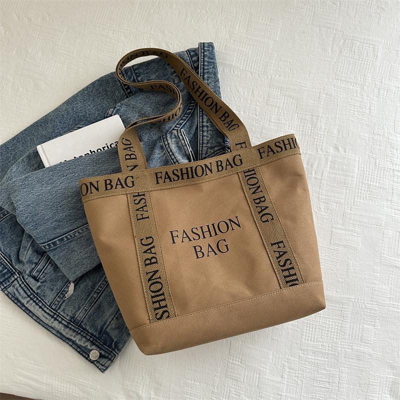 Stylish Large Capacity Canvas Tote Bag For Women Perfect For Spring Fashion And Daily Use