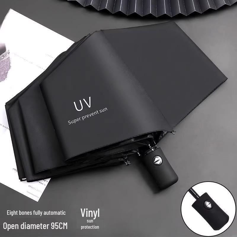 Large Reinforced Automatic Umbrella for Men & Women - Ideal for Sun & Rain with UV Protection