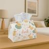 1pc Tissue Box Holder A Pattern of Hearts And Cute Ducks with The Word Duck Written Washable Fabric Organizer with Tight Stitching And Soft End, Durab