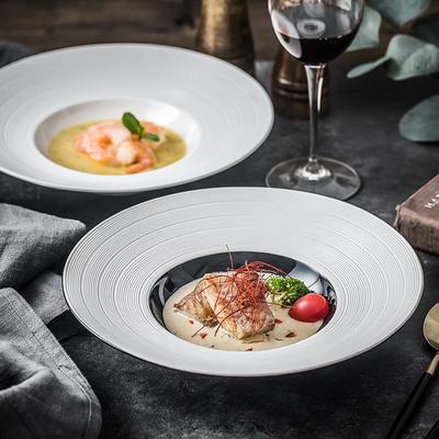 10 Inches Japanese Ceramic Plate White Western Style Steak Salad Plate Home Dessert Hotel Restaurant Tableware Plates