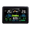 Weather Forecast Station Wireless 7.5 Inch Color Display Multi Functional Indoor Outdoor Thermometer Atomic Clock EU