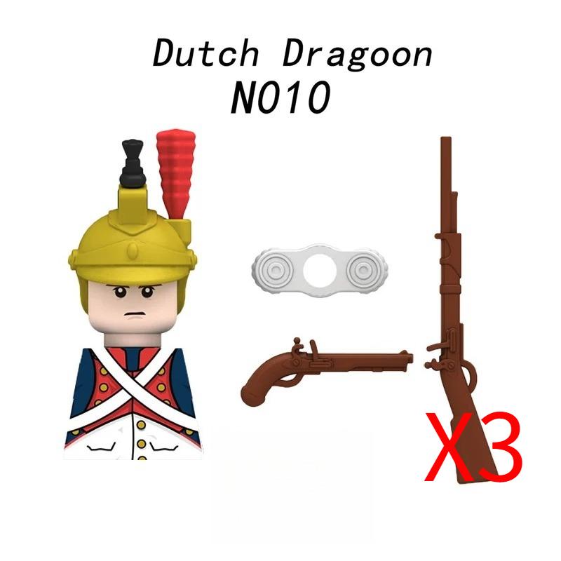 MOC Militar Medieval Guerra Napoleônica Blocos de Construção Exército Britânico Francês Infantaria Cavalaria Figura de Soldado Brinquedo de Peças