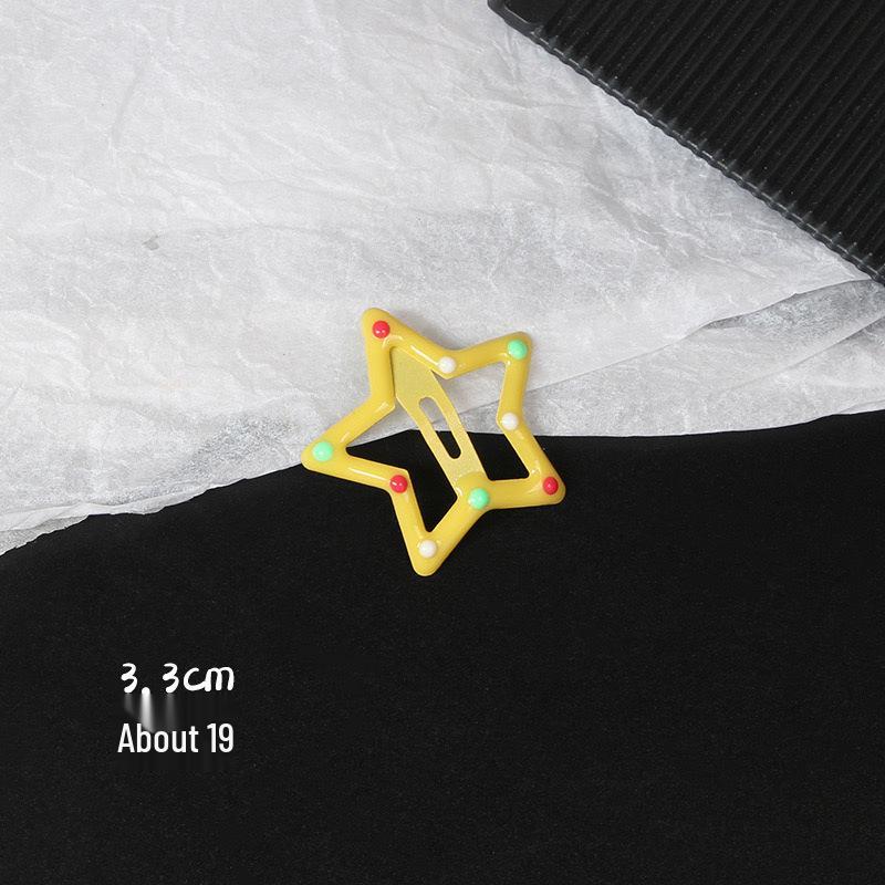 Dopamine Star Hair Clip: Elegant Women's Headwear Accessory for Summer Bangs