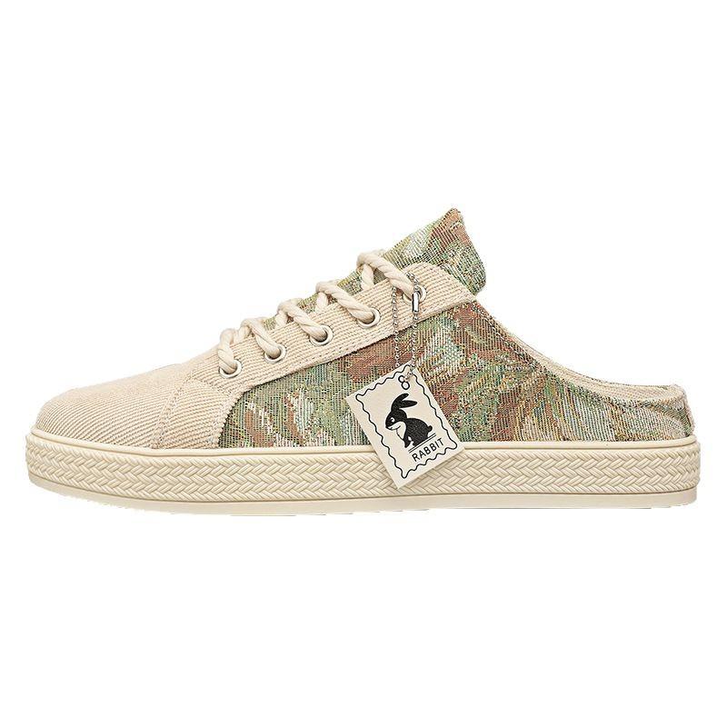 Fashion Casual Shoes for Men Summer Half Slippers Platform Male Sport Shoes Outdoor Slip On Walking Shoes Lightweight Sneakers