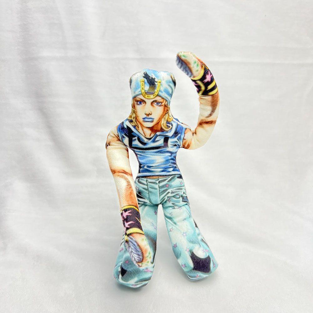 Anime JOJO Steel Ball Run Cosplay Johnny Joestar Gyro Zeppeli Doll Plush Stuffed Twistable Dolls Abstract Room Decoration Prop 28cm
