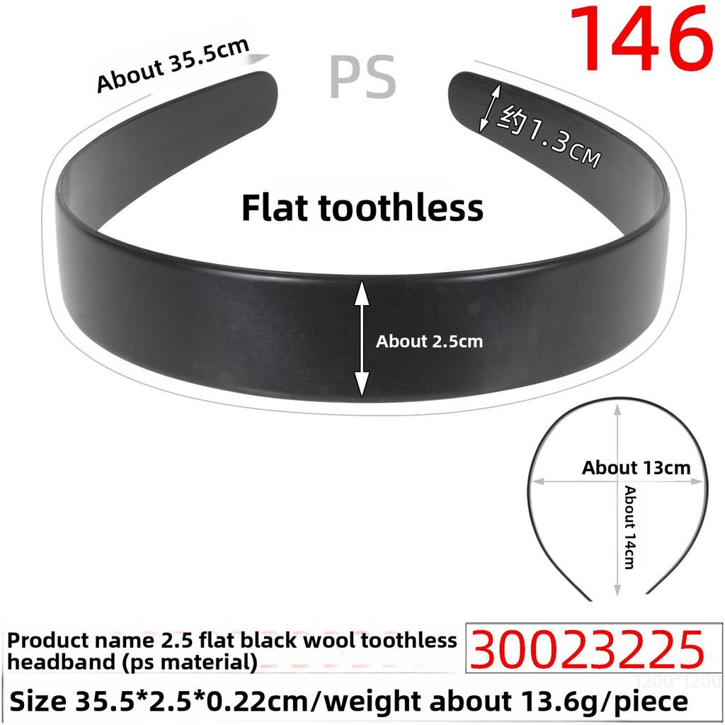 Plastic Hair Band Headband Accessories Two-sided Flat Hair Band Base Plate Hair Decoration