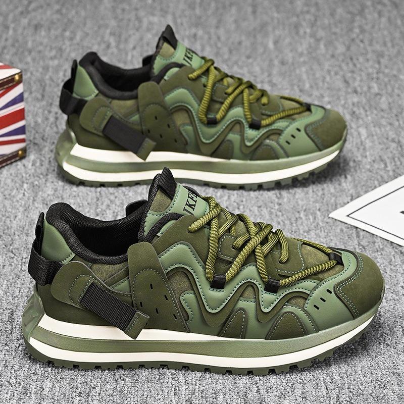 

Men s shoes new casual platform dad shoes trendy versatile breathable sports trendy shoes 44 зелений