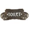 Cast Iron Toilet Sign Wc Aged Retro Sign