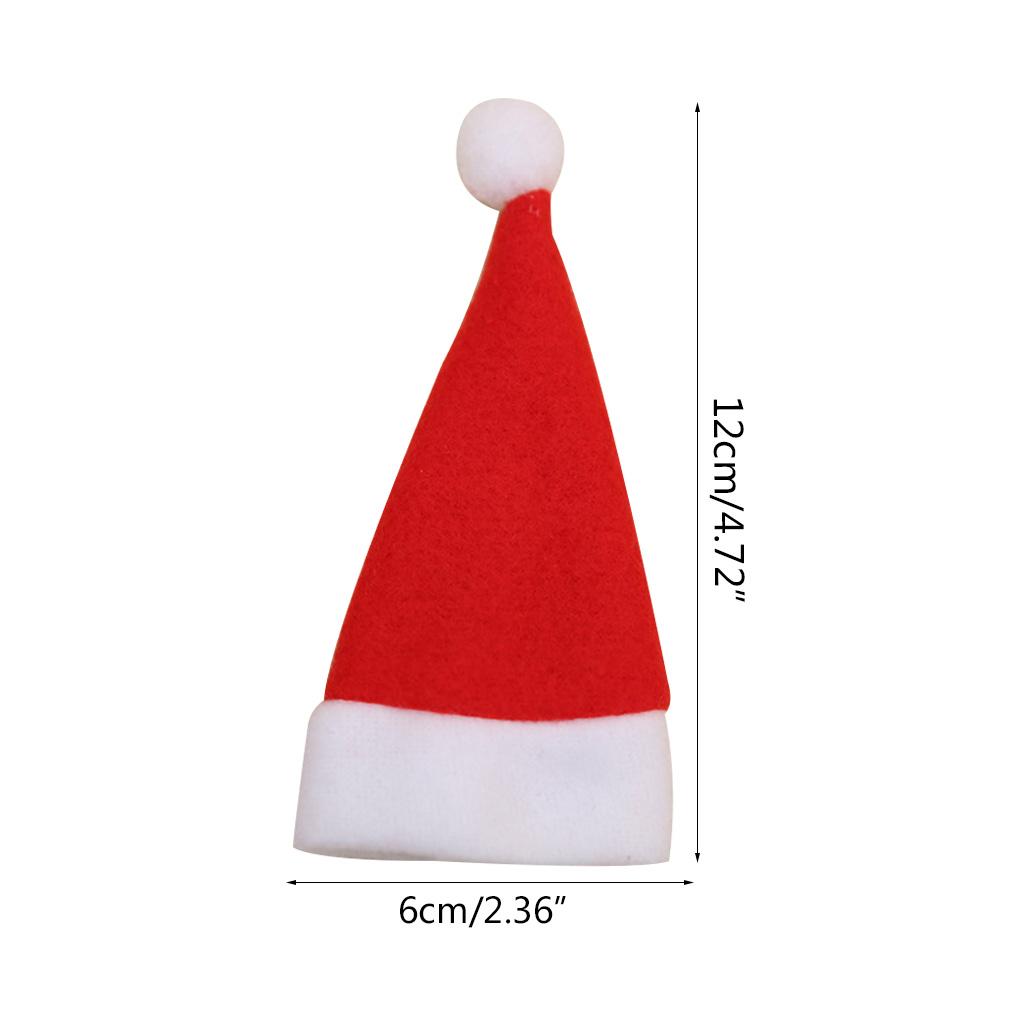 10Pack Christmas Tableware Decorations Wine Bottle Caps Knife and Fork Cloth Bag