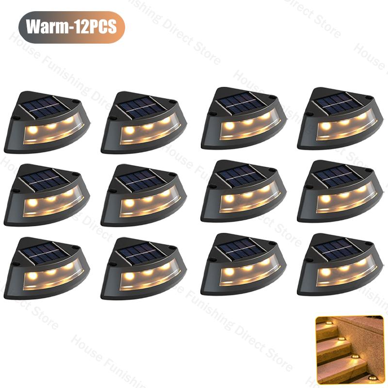 NEU Solar Stufenleuchte Außen Heim Garten Treppe Terrasse Lichter Stufen Gehwegleuchten Solarlampe außen LED Dekorative Lichter