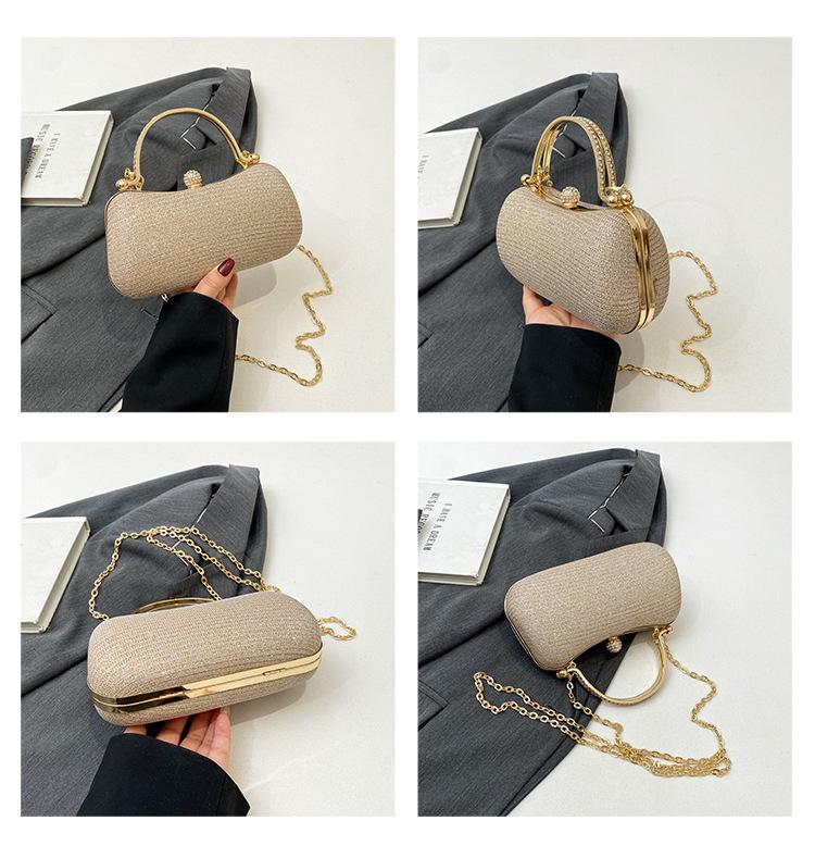 Bolsa de Ombro Transversal de Festa da Moda 2025 com Design de Corrente