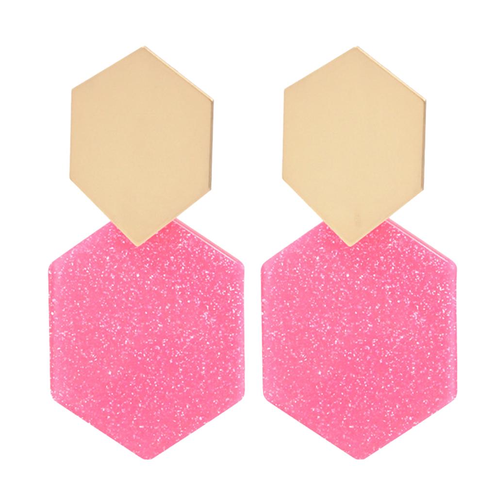 Acrylic Chandelier Earrings Bohemian Geometric Big Chunky Ear Dangle Exaggerated Jewelry Earring for Women Girls Party Banquet