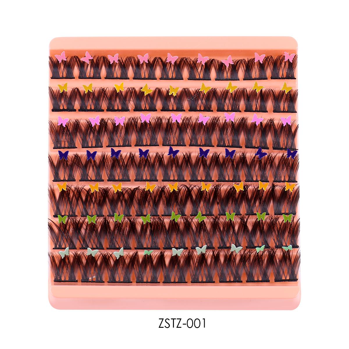 

Large Capacity False Eyelashes Segmented Butterfly Decal Decoration With Single Tufts Of Hair