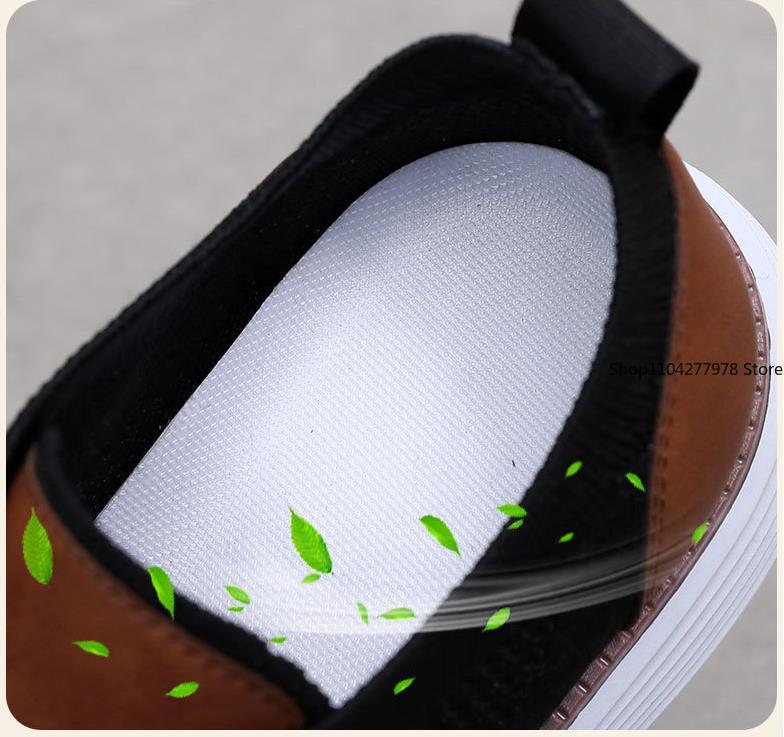 Fashion Plus Size Men's Shoes Lightweight Breathable Sticking Casual Shoes with Soft Sole Tenis Masculino Sneakers