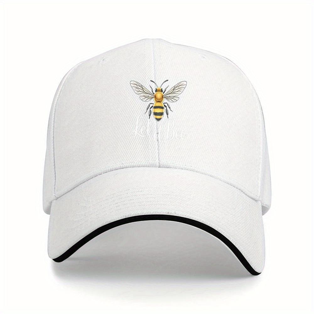 Let It Bee Grafik Baseballkappe Unisex Polyester Lässig Verstellbare Snapback-Kappe für Erwachsene