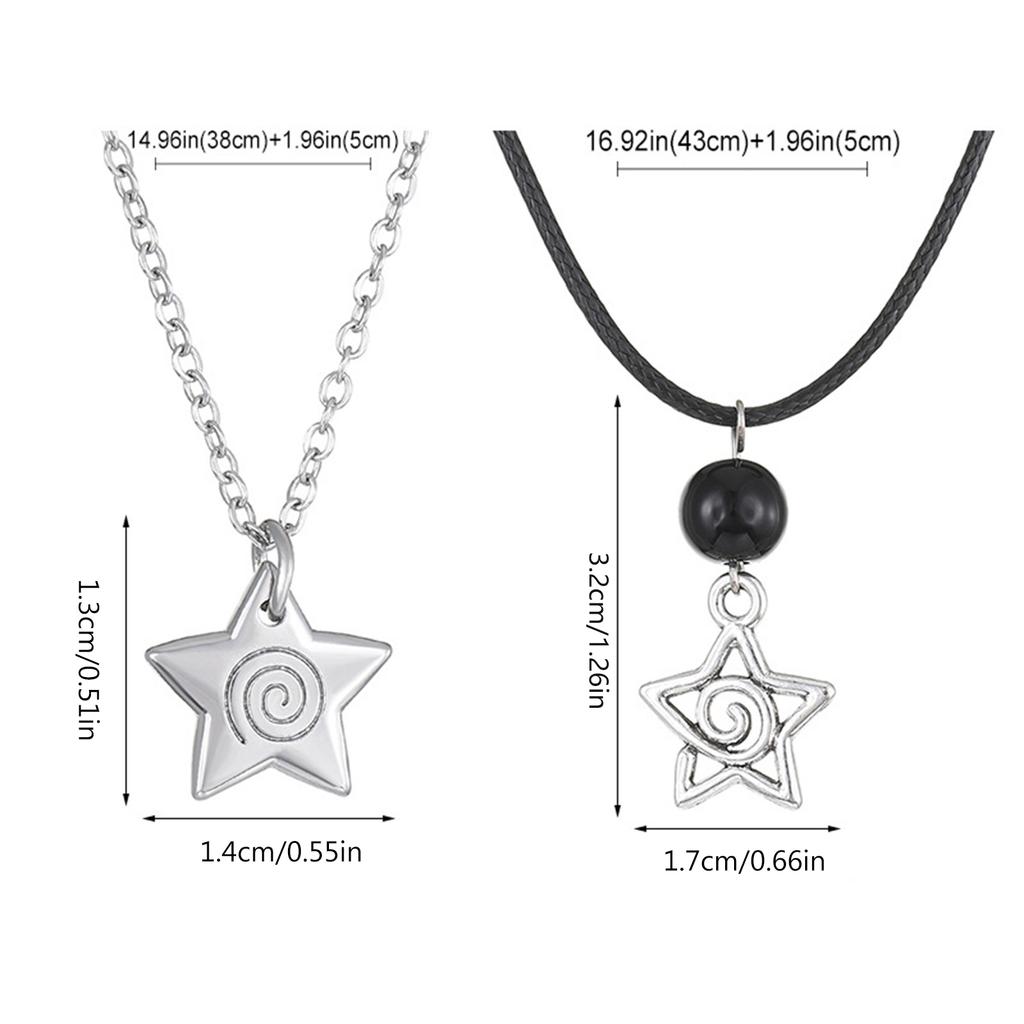 Punk Wirbelstern Anhänger Halsketten Vintage Fünfzackstern Choker Damen Mode Goth Halsketten Ästhetischer Schmuck Geschenk