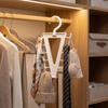 2Pcs 12 Hooks Hat Storage Hook Non Slip Clothes Drying Rack V-Shape Hanger  Closet Organizer
