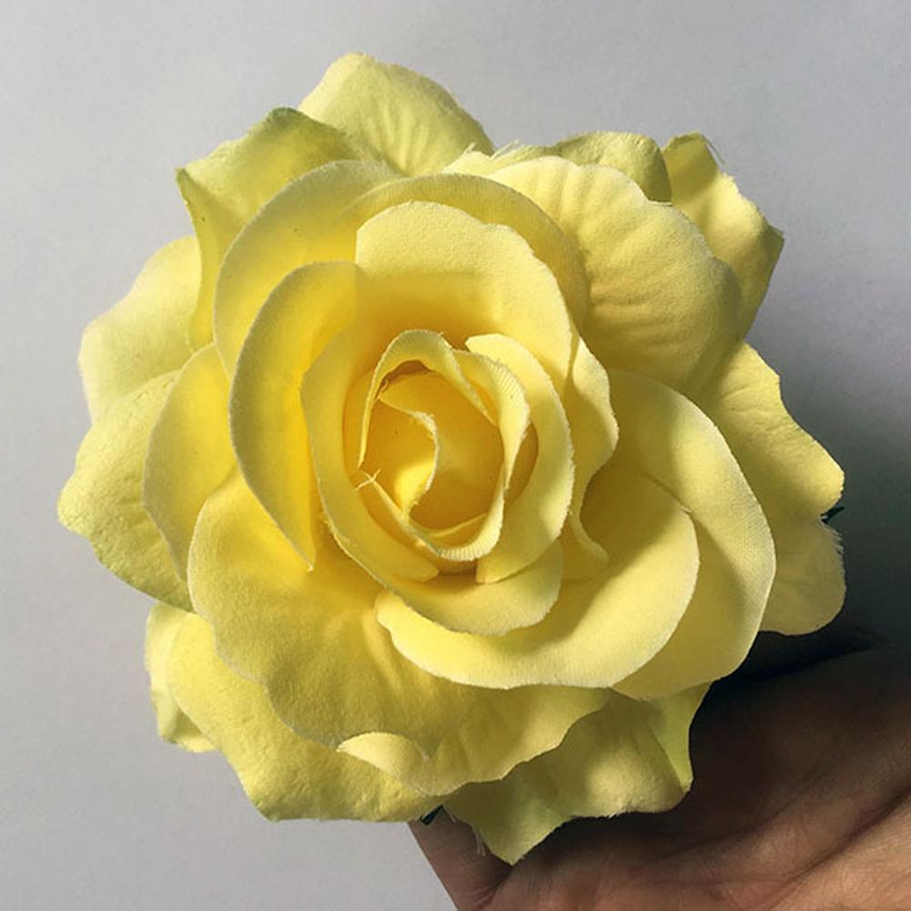 Braut Hochzeit Beflockungsstoff Rote Rose Blume Haarnadel Haarspange Simulierte Blume Haarnadel Ornament Kopfschmuck Haarschmuck