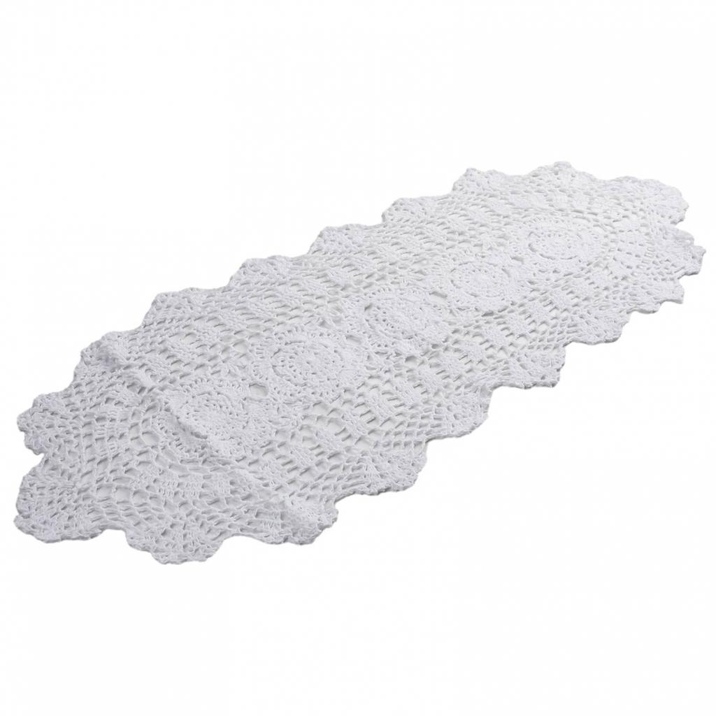 Cotton Table Runner Floral Oval 30x80cm Dining Table
