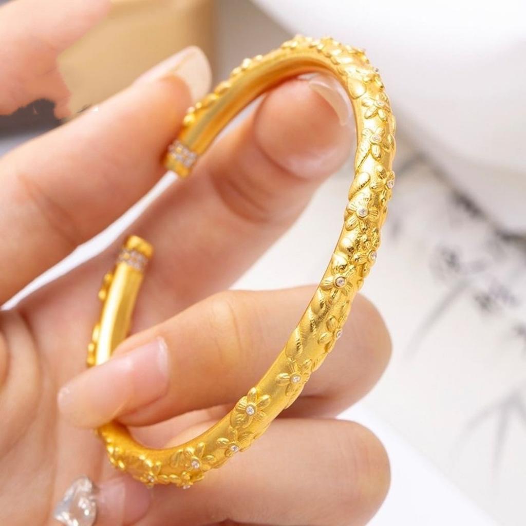 Sakura Open Bracelet Women's Bracelet Light Luxurious and High-end