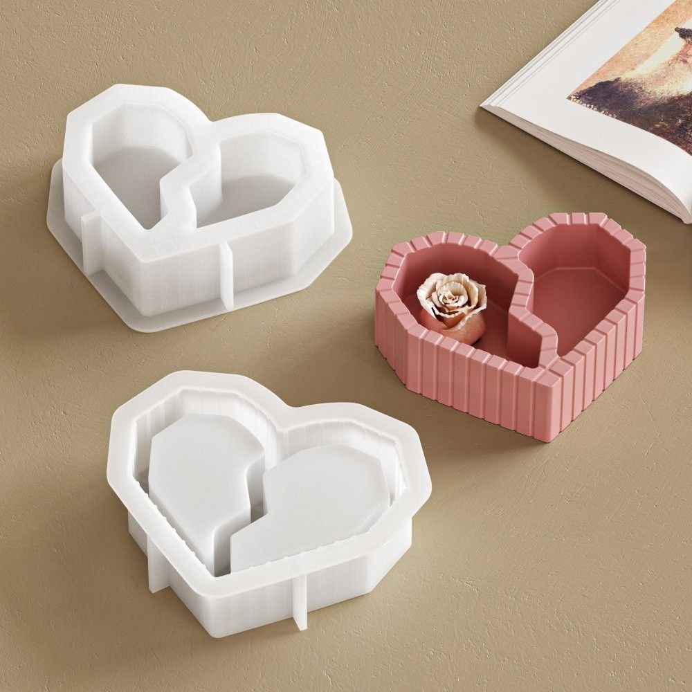 Zwei-Gitter-Kerzenständerform Kreative 3D-Gipsform Nur Form Gipsform Schmuckständer
